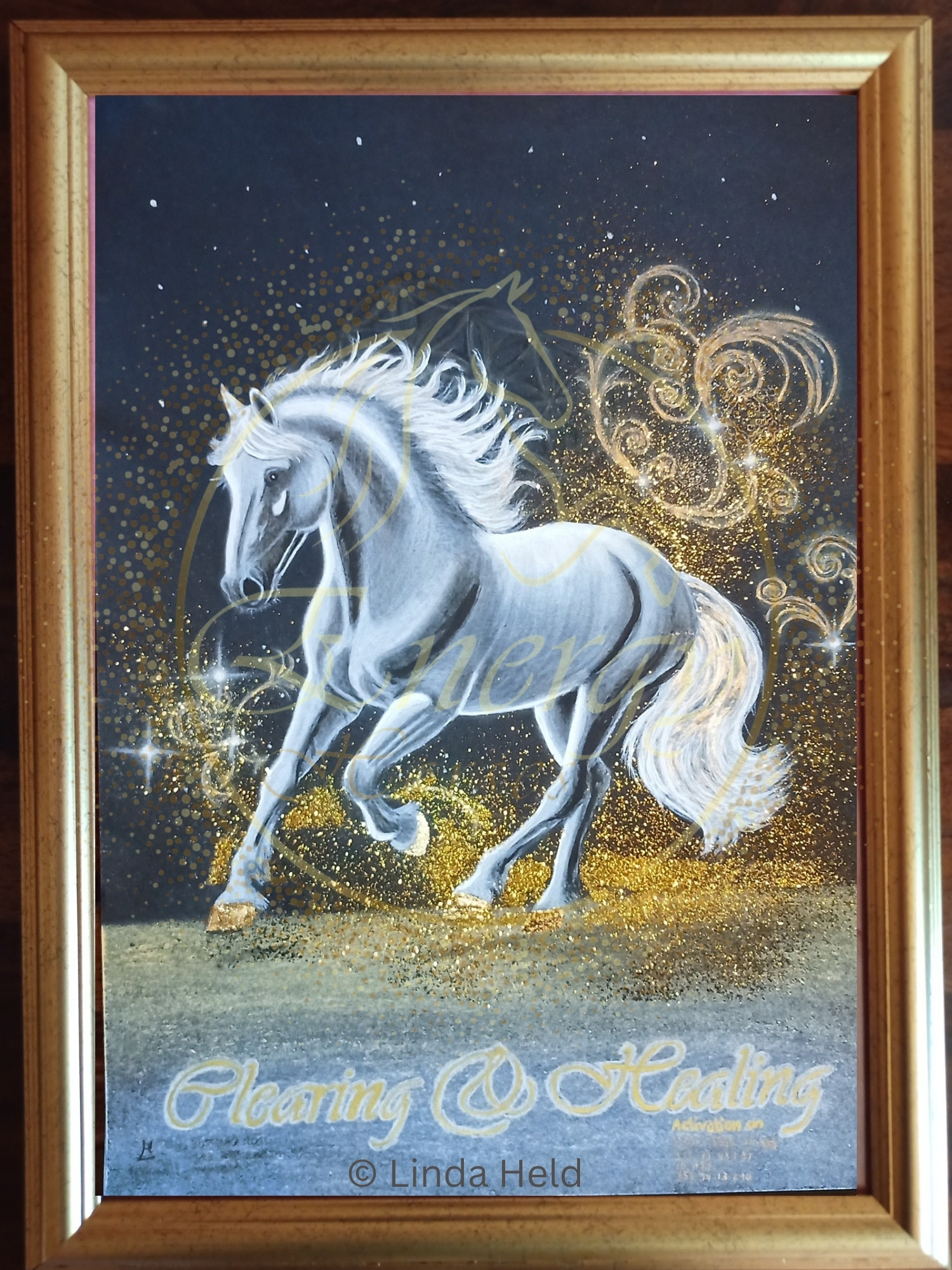 Clearing & Healing Energy Horse- Original in DIN A3 mit Rahmen. Preis 888€, nur nach Absprache (info@lindaheld.com)