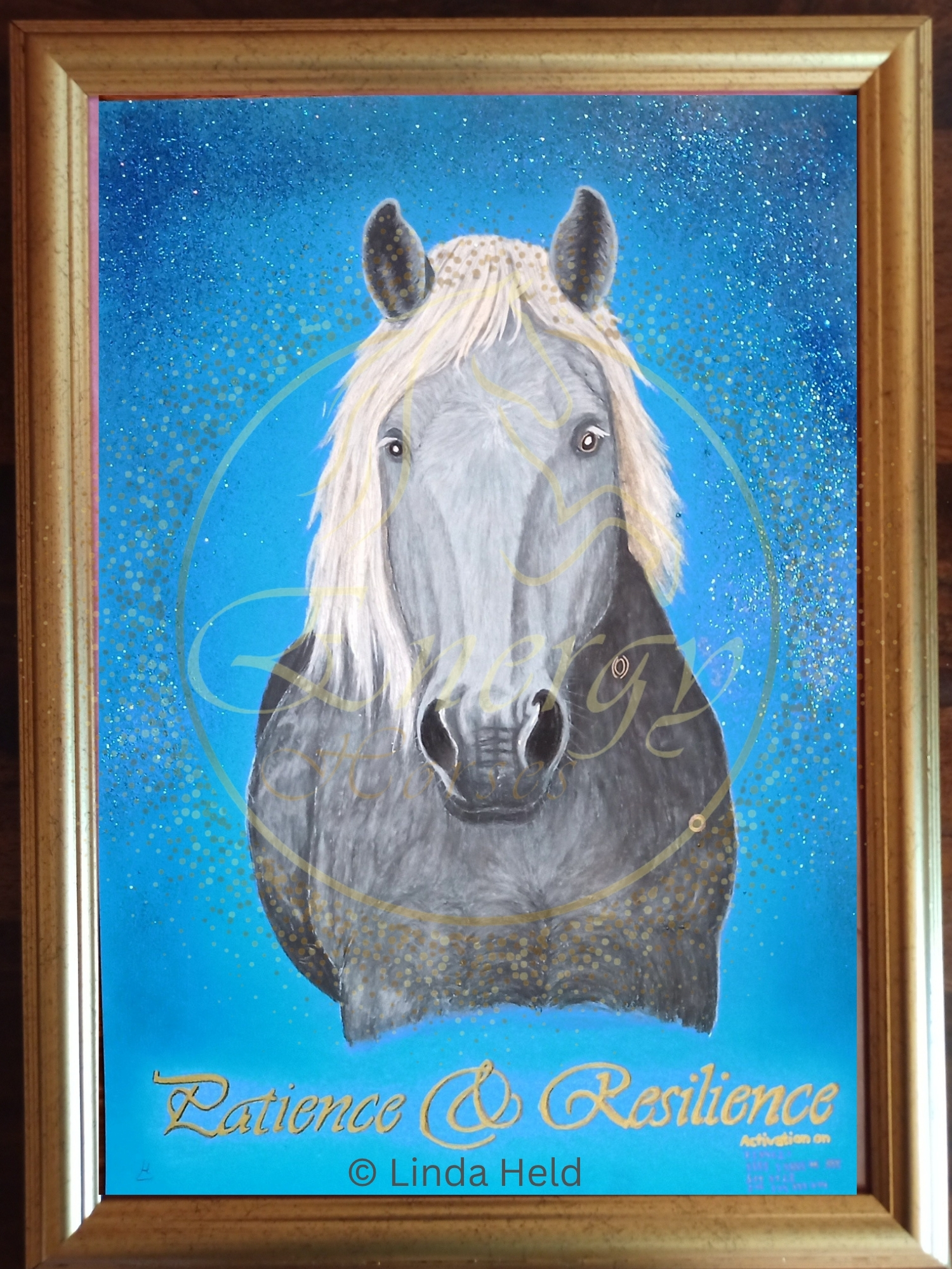 Patience & Resilience Energy Horse- Original in DIN A3 mit Rahmen. Preis 888€, nur nach Absprache (info@lindaheld.com)