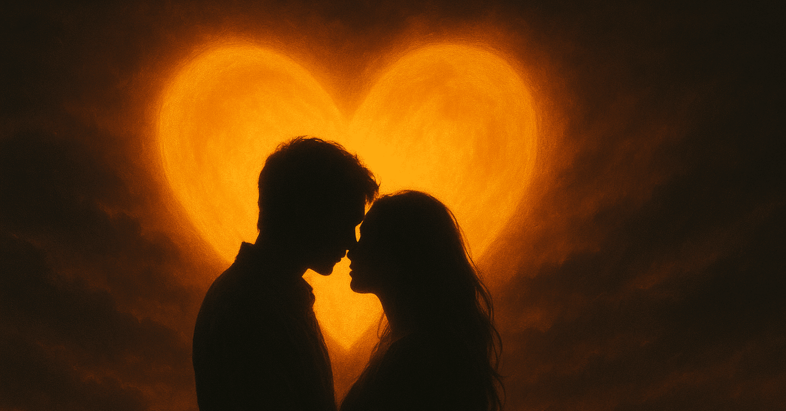 Mann und Frau in Herzensverbindung. Seelenpartner