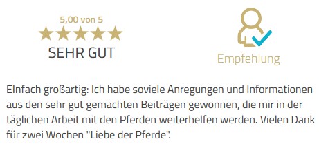 Feedback Liebe der Pferde
