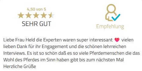 Feedback Liebe der Pferde