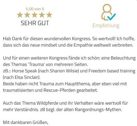 Feedback Liebe der Pferde