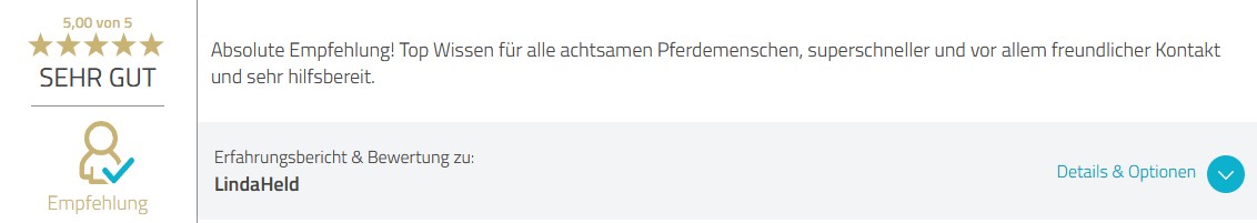 Feedback Liebe der Pferde