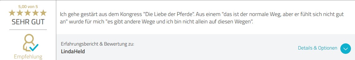 Feedback Liebe der Pferde