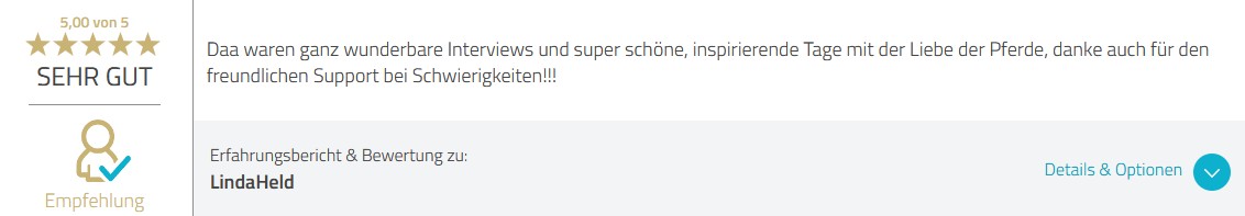 Feedback Liebe der Pferde