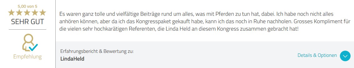 Feedback Liebe der Pferde